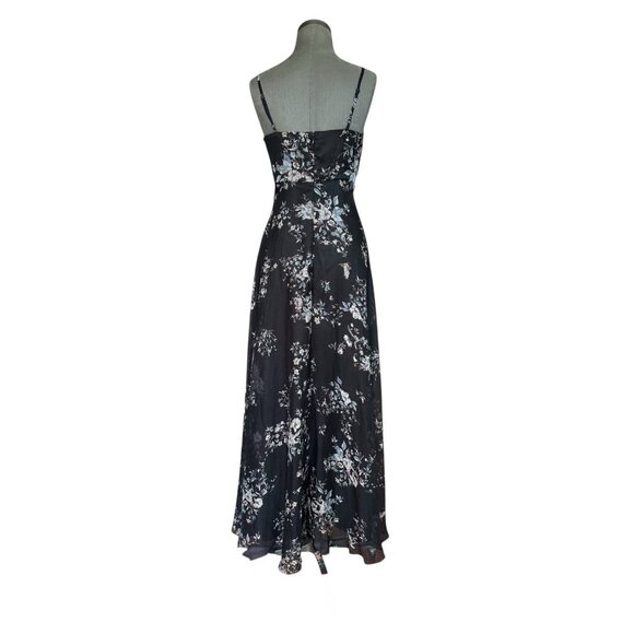 Lulus Made to Flaunt Black Floral Print Maxi Dress Women Size S Sleeveless Dress - Picture 7 of 10